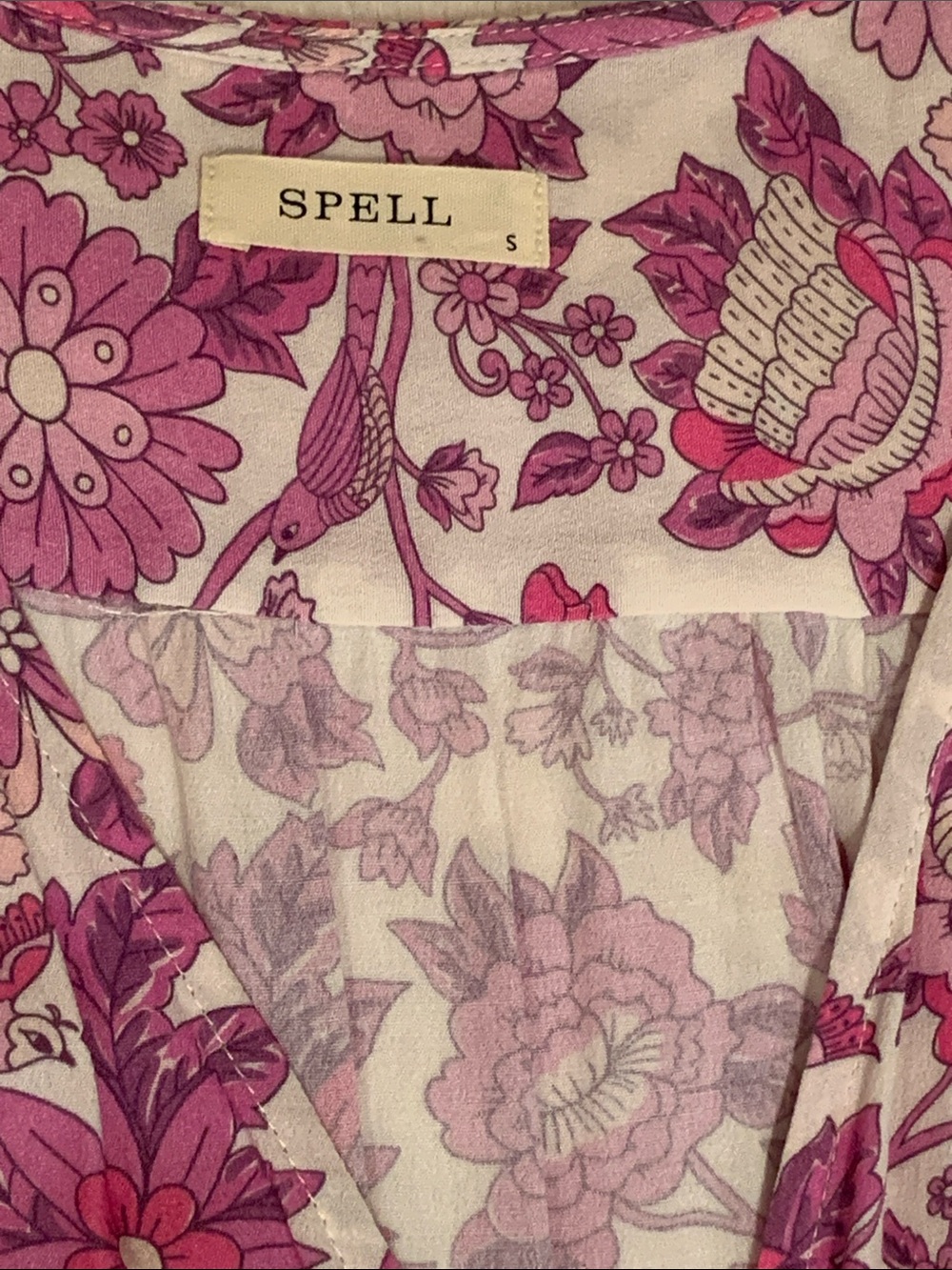 Spell Pink Floral V-Neck Jumpsuit - Picture 6 of 16